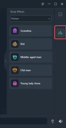 open Voice Effects feature