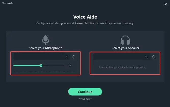 FineVoice can’t find your microphone and speaker