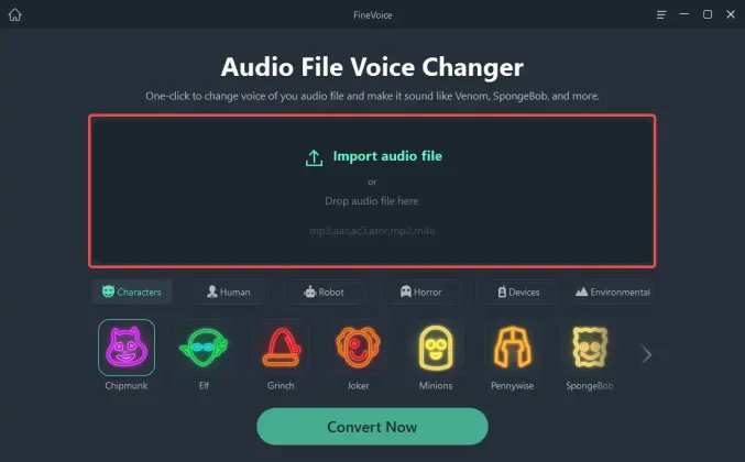 import an audio file