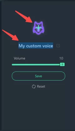 edit the name and avatar of a voice