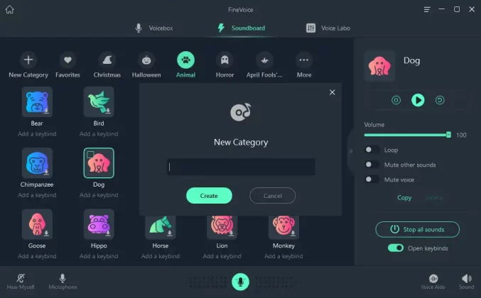 create a soundboard in FineVoice