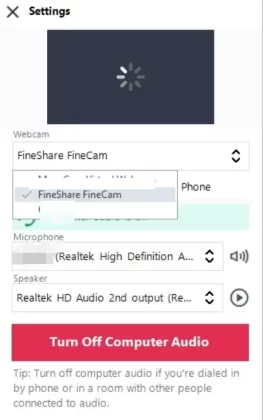 choose FineShare FineCam