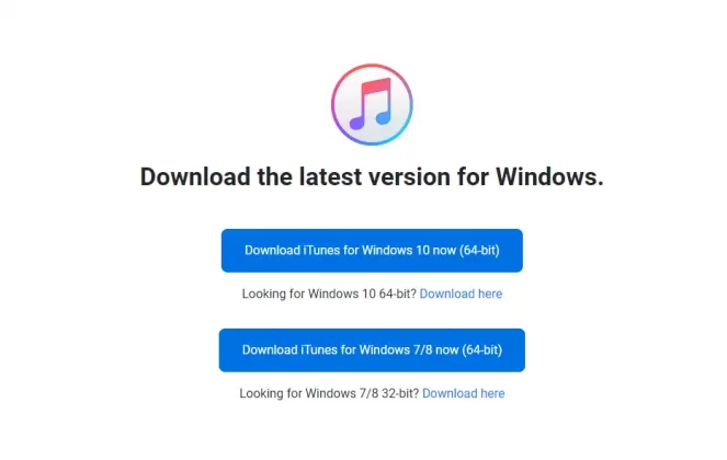 download iTunes on Windows