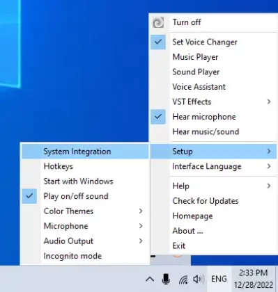 open System Integration window