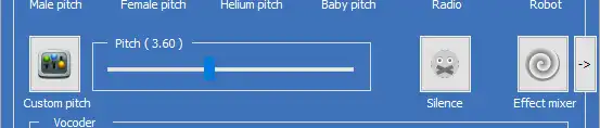 the Custom pitch voice effect