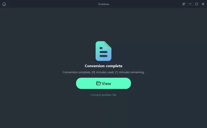 conversion result window
