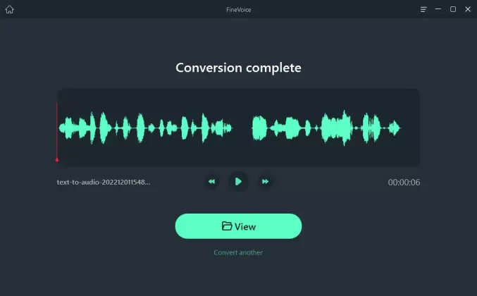 preview the audio file