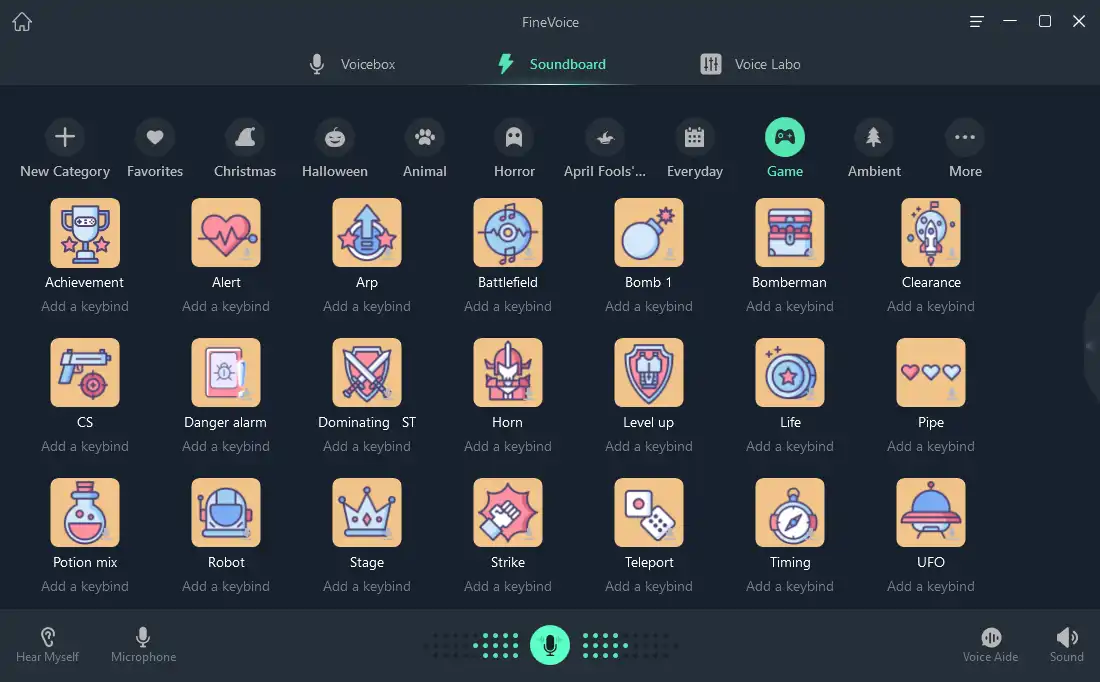 FineVoice preset soundboards