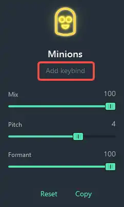 adjust a voice effect