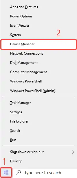 open Device Manager