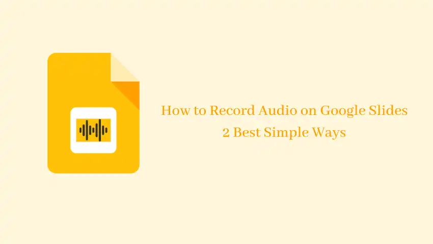 how to record audio on google slides