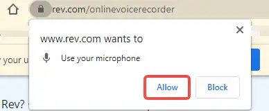 allow rev to use your microphone