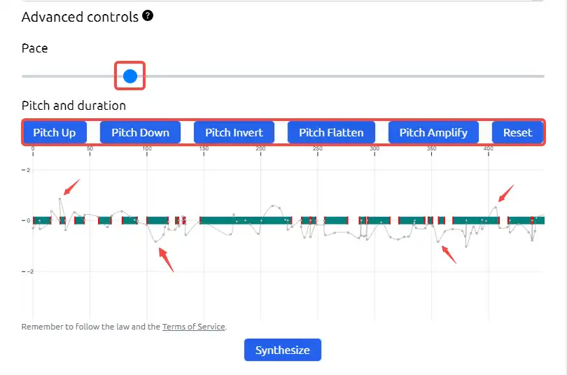control speech pace, pitch, and word length