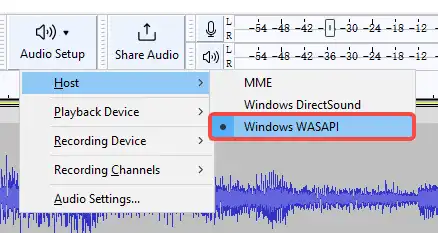 select Windows WASAPI