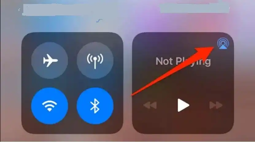 tap airplay button
