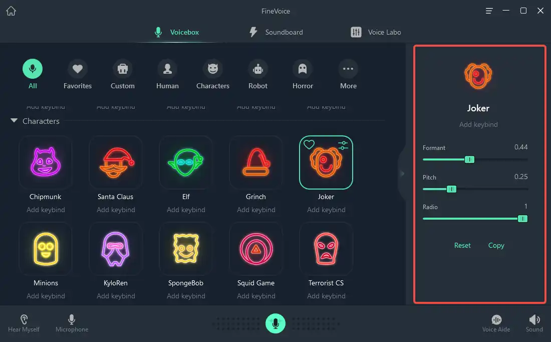 try voice effects in Voicebox
