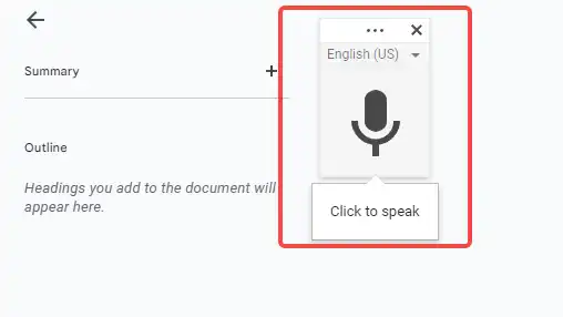 Click the microphone icon