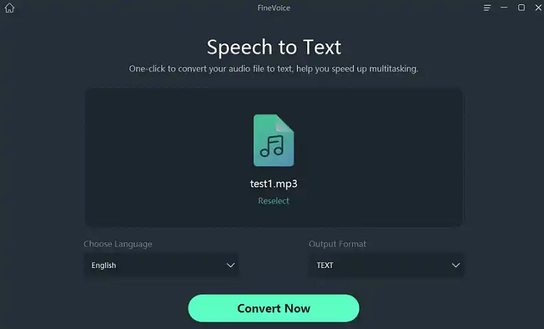 FineVoice Speech to Text