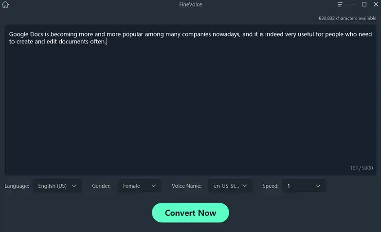 FineVoice Text to Speech
