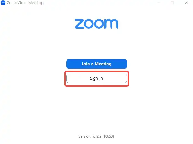 sign in zoom