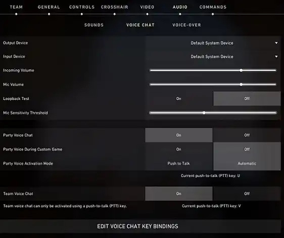 Audio setting in Valorant