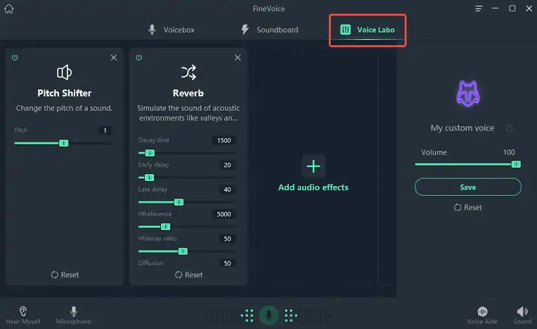 Create new voice effect