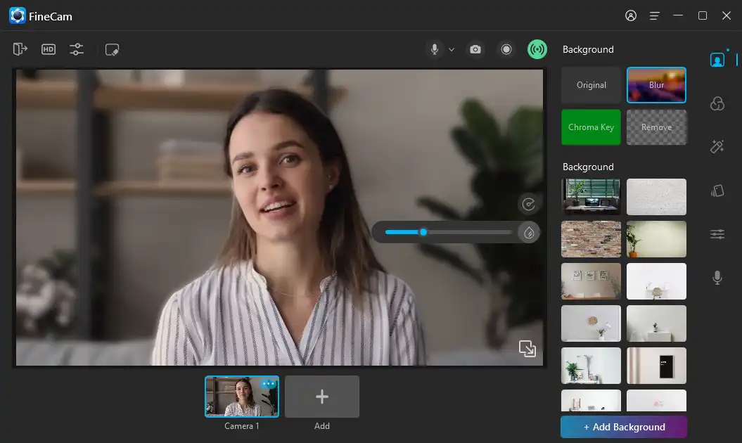 webcam background blur – FineCam