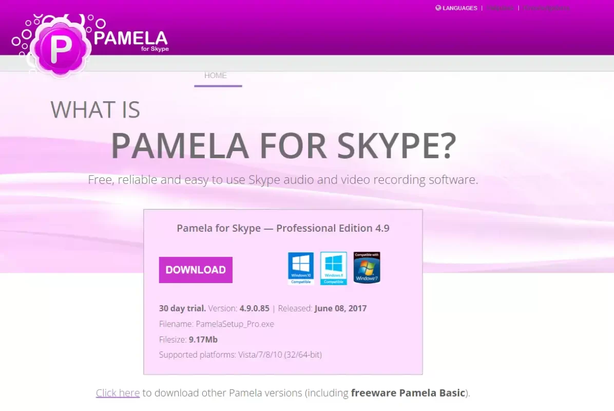 Pamela for Skype