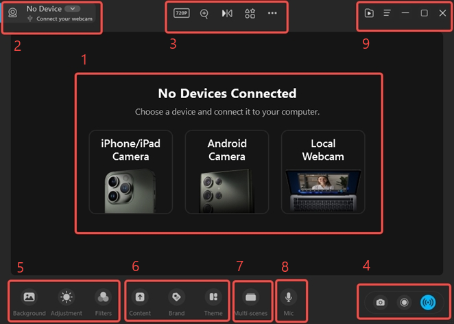 main features of FineCam