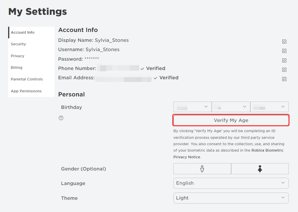 verify age to get voice chat in Roblox
