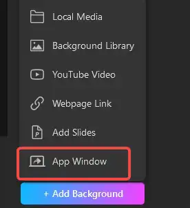 choose app window