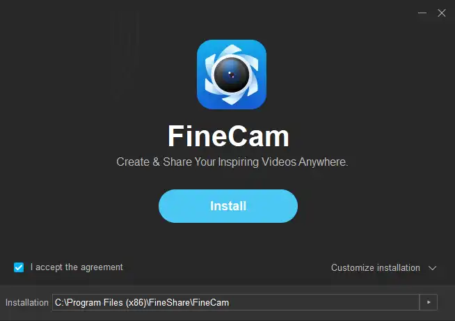 Install FineCam