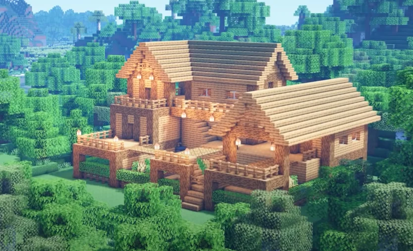 Basic Minecraft Survival House  Easy minecraft houses, Minecraft houses,  Minecraft cottage