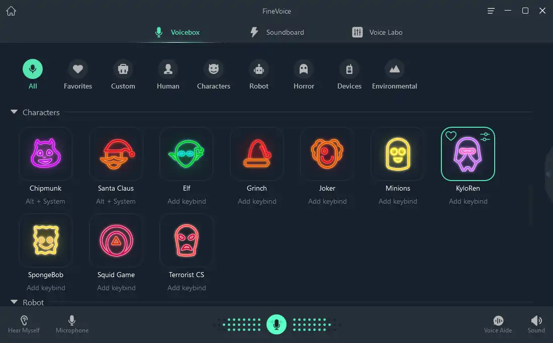 FineVoice real-time voice changer