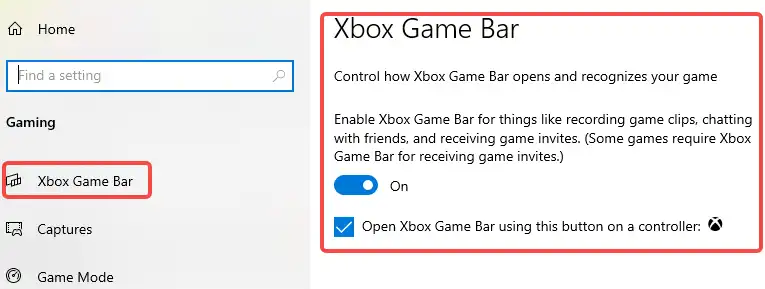 Enable Xbox Game Bar