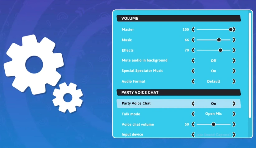 Voice chat setting