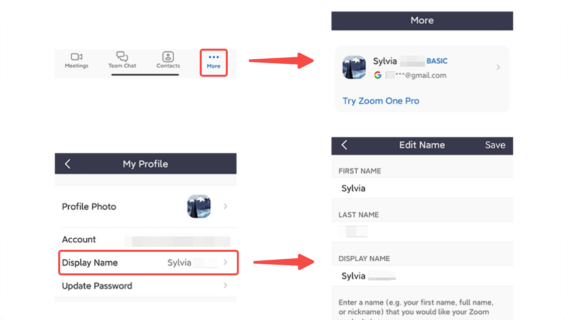 how to change name on Zoom on iPhone