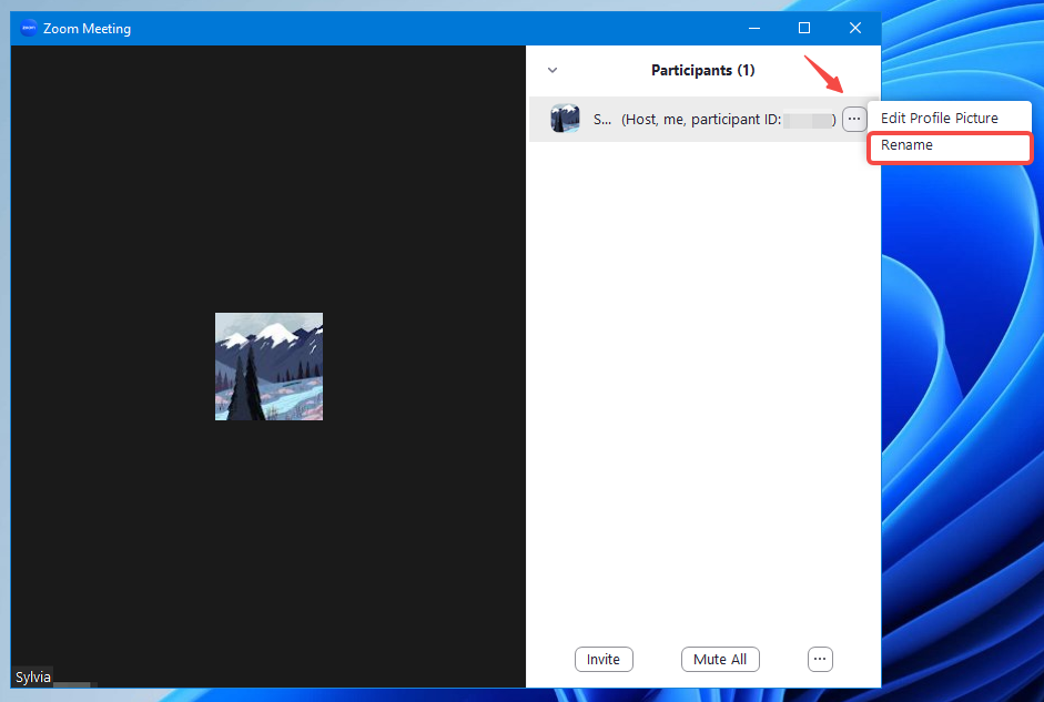how to change name on Zoom on laptop – Windows