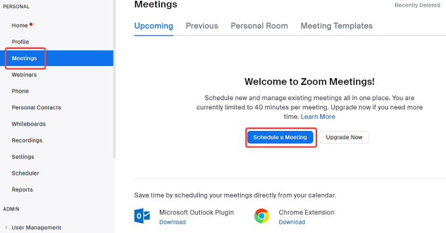 Schedule a meeting