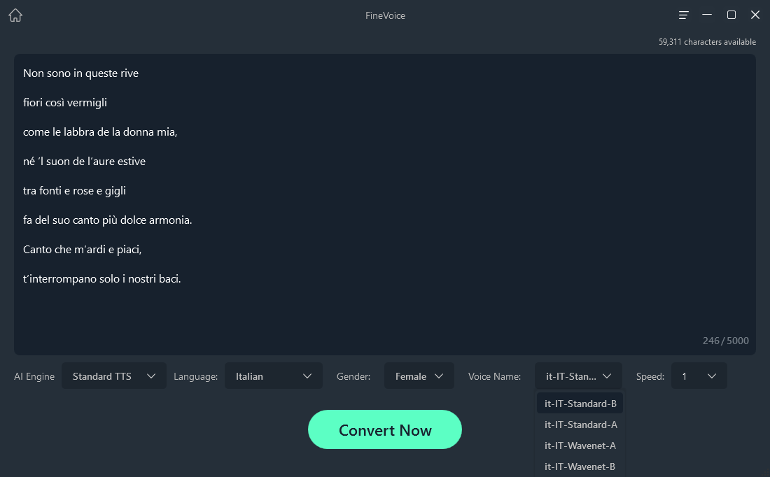 FineShare FineVoice – Free Italian Accent Generator for Windows