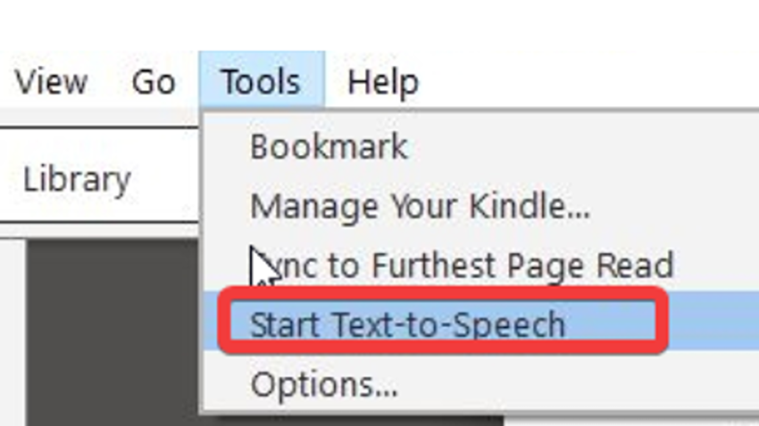 Kindle text-to-speech for PC or Mac