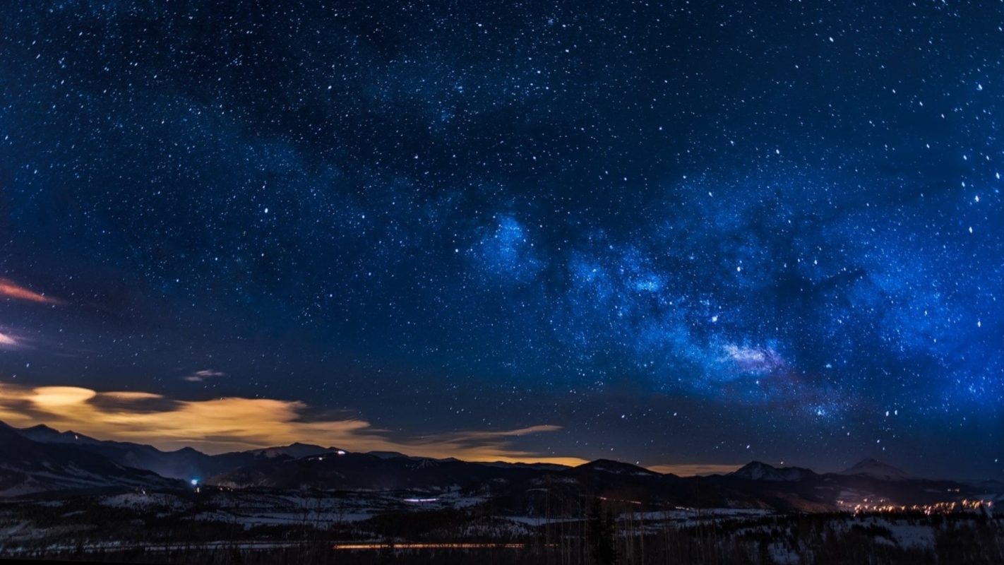 Scenic Milky Way Among the Mountains