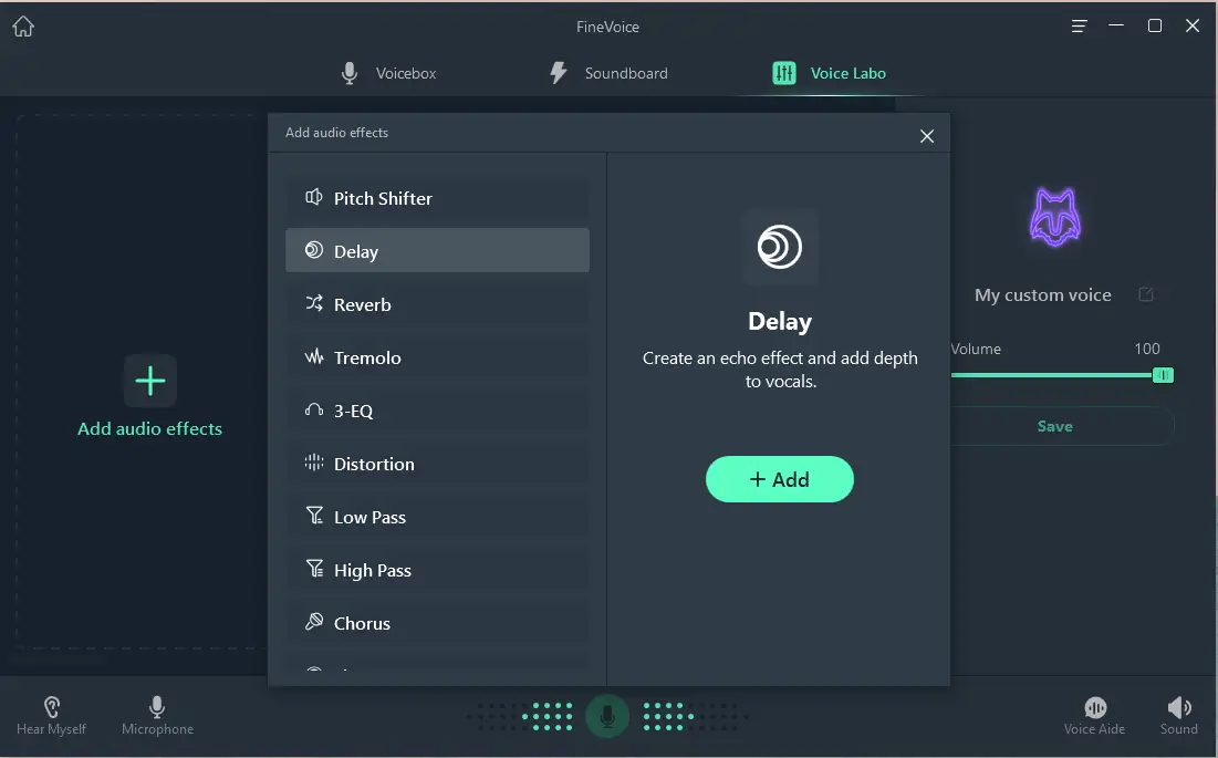 Add audio effects