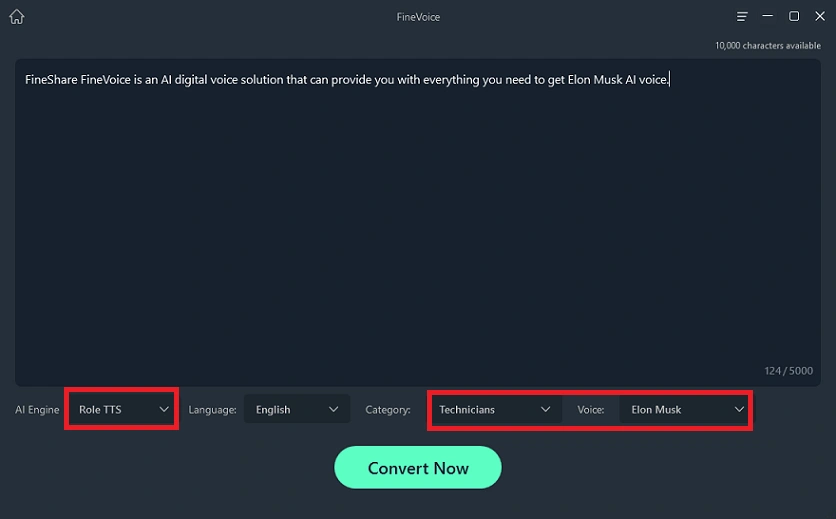 Find Elon Musk’s voice option