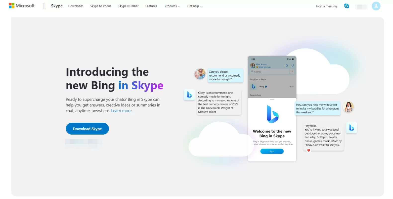 Skype official website