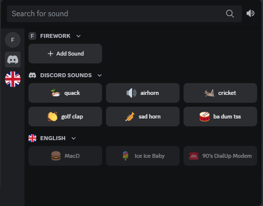 play sounds on the soundboard