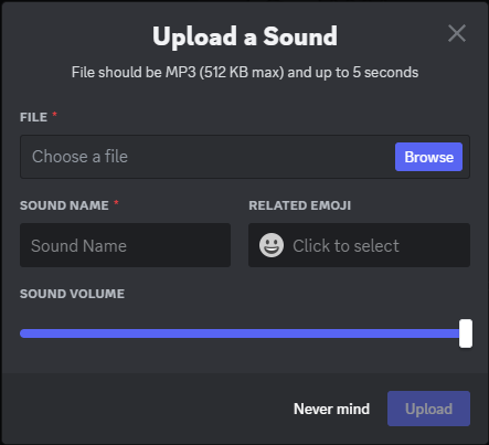 upload new sounds