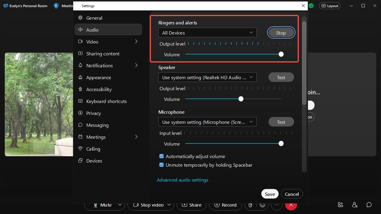 Test Ringers and alerts