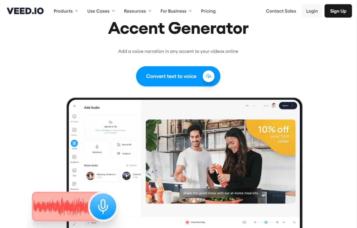 VEED.IO Accent Generator