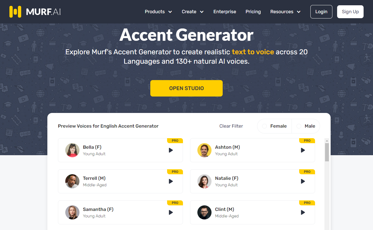 Murf AI Accent Generator